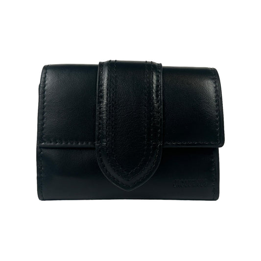 JACQUEMUS Leather Wallet Le Compact Bambino Ladies Black Size:OS NEW RRP: 275