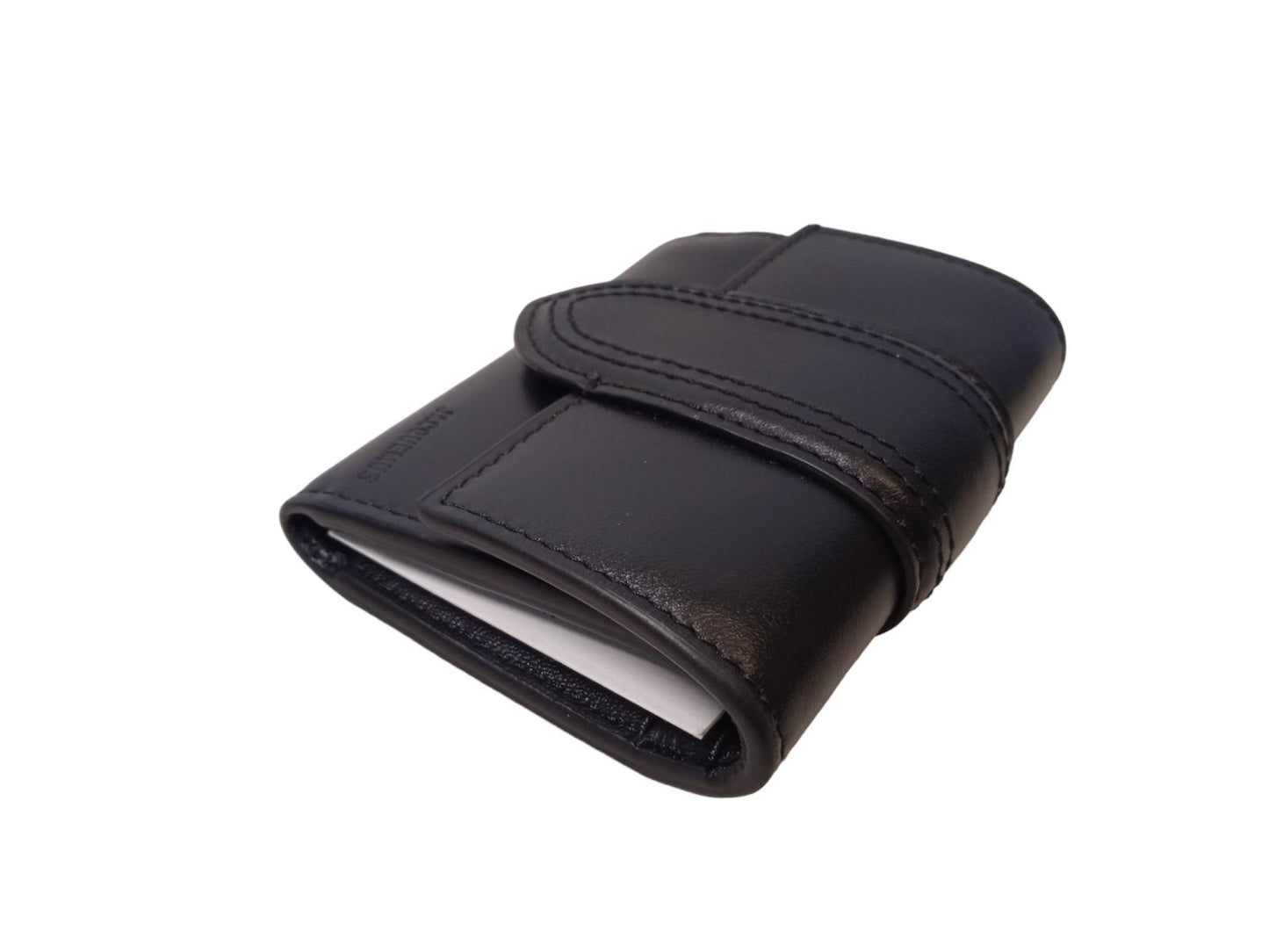 JACQUEMUS Le Compact Bambino Wallet Leather Trifold Flap Black OS NEW RRP275