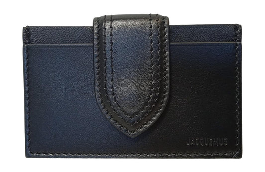 JACQUEMUS Le Porte Carte Bambino Cardholder Leather Flap Black OS NEW RRP165