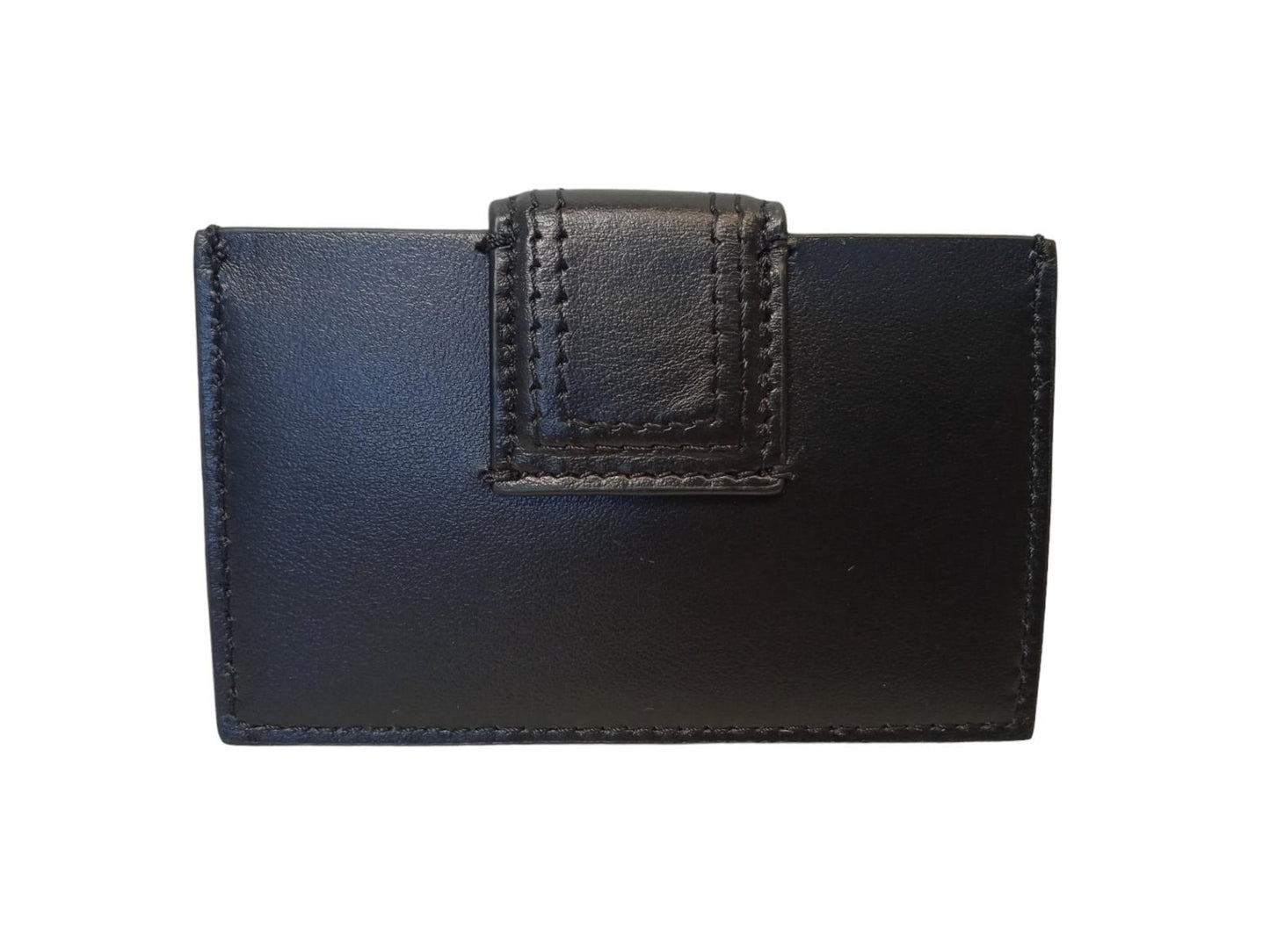 JACQUEMUS Le Porte Carte Bambino Cardholder Leather Flap Black OS NEW RRP165