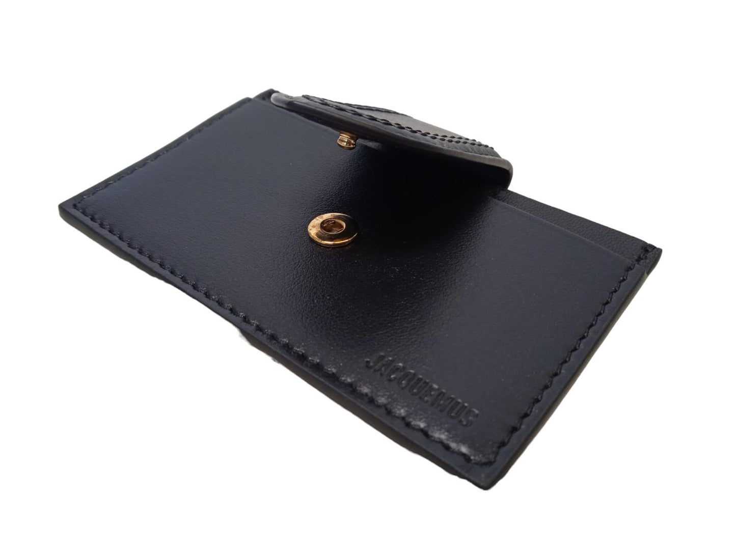 JACQUEMUS Le Porte Carte Bambino Cardholder Leather Flap Black OS NEW RRP165