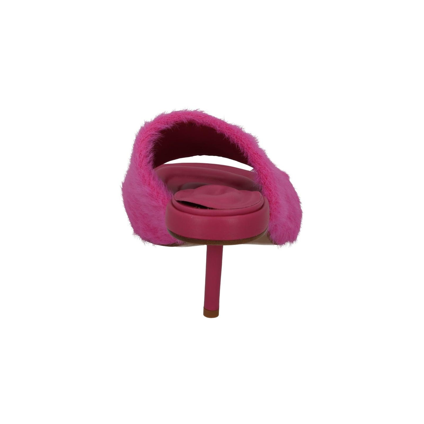 JACQUEMUS Argilla Mule Shoes Fluffy Mid Heel Sandal Pink EU41 UK8 NEW RRP660