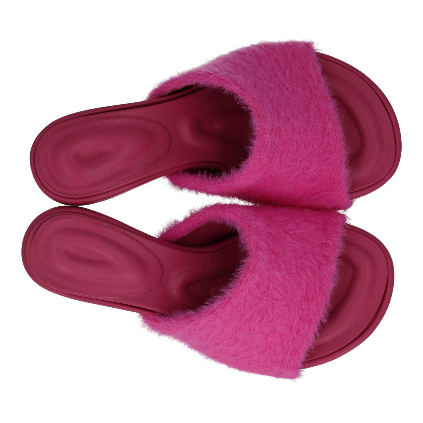 JACQUEMUS Argilla Mule Shoes Fluffy Mid Heel Sandal Pink EU41 UK8 NEW RRP660