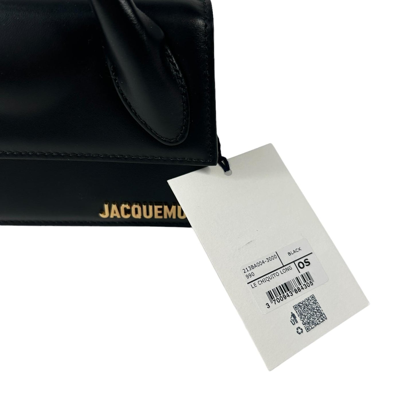 JACQUEMUS Bags Le Chiquito Long Leather Tote Bag Black Ladies OS NEW RRP: 655