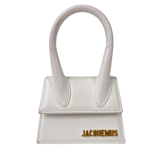 JACQUEMUS Le Chiquito Leather Tote Bag Ladies White Small NEW RRP: 385
