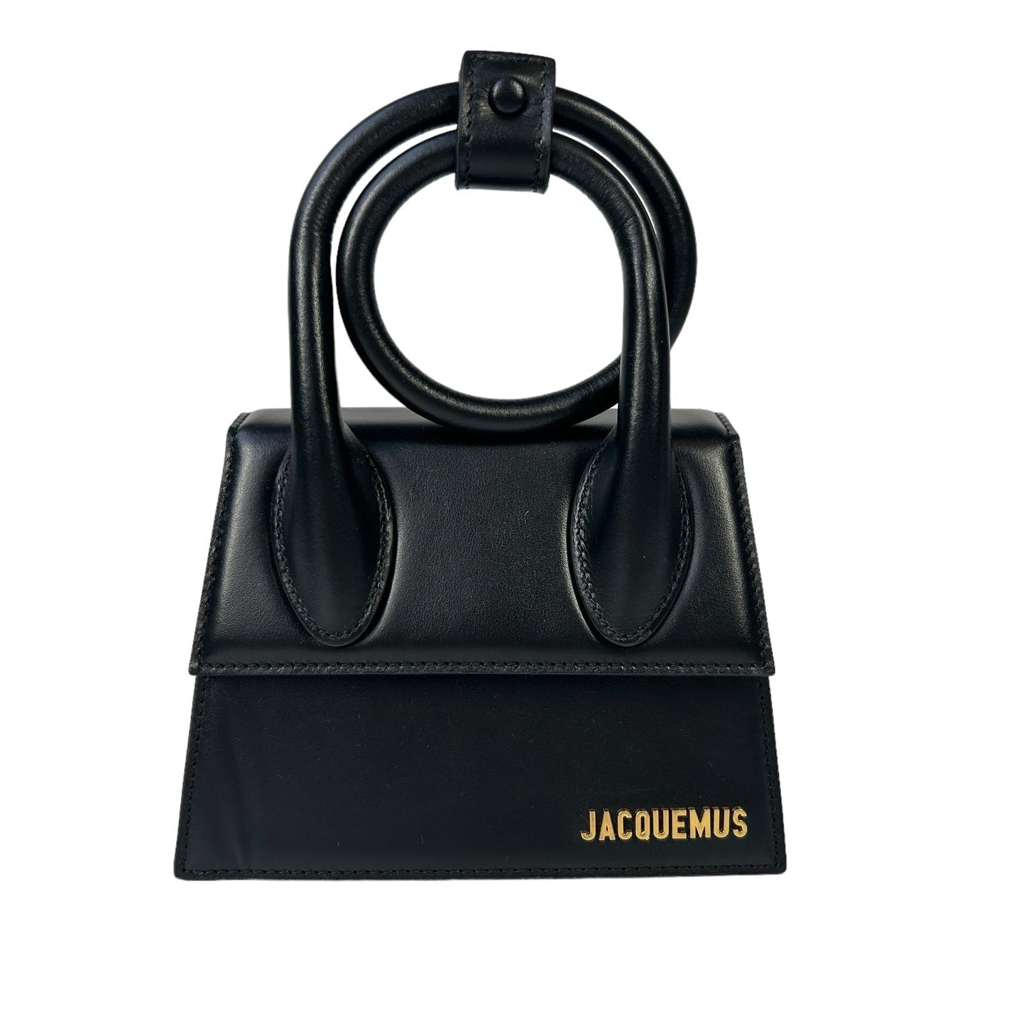 JACQUEMUS Leather Le Chiquito Noeud Tote Bag Ladies Black Small NEW RRP: 745