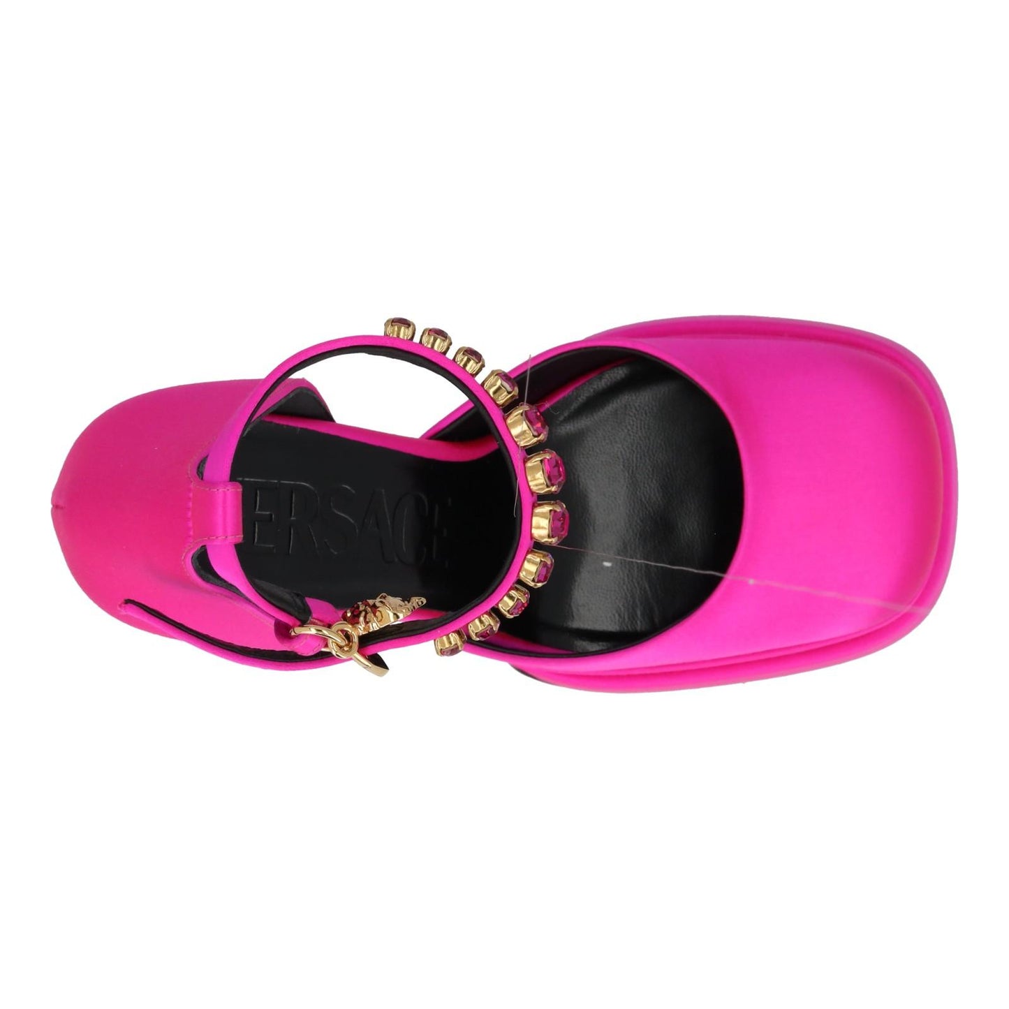 VERSACE Platform Shoe Ankle Strap Pump Pink Satin Leather EU38 UK5 NEW RRP1100