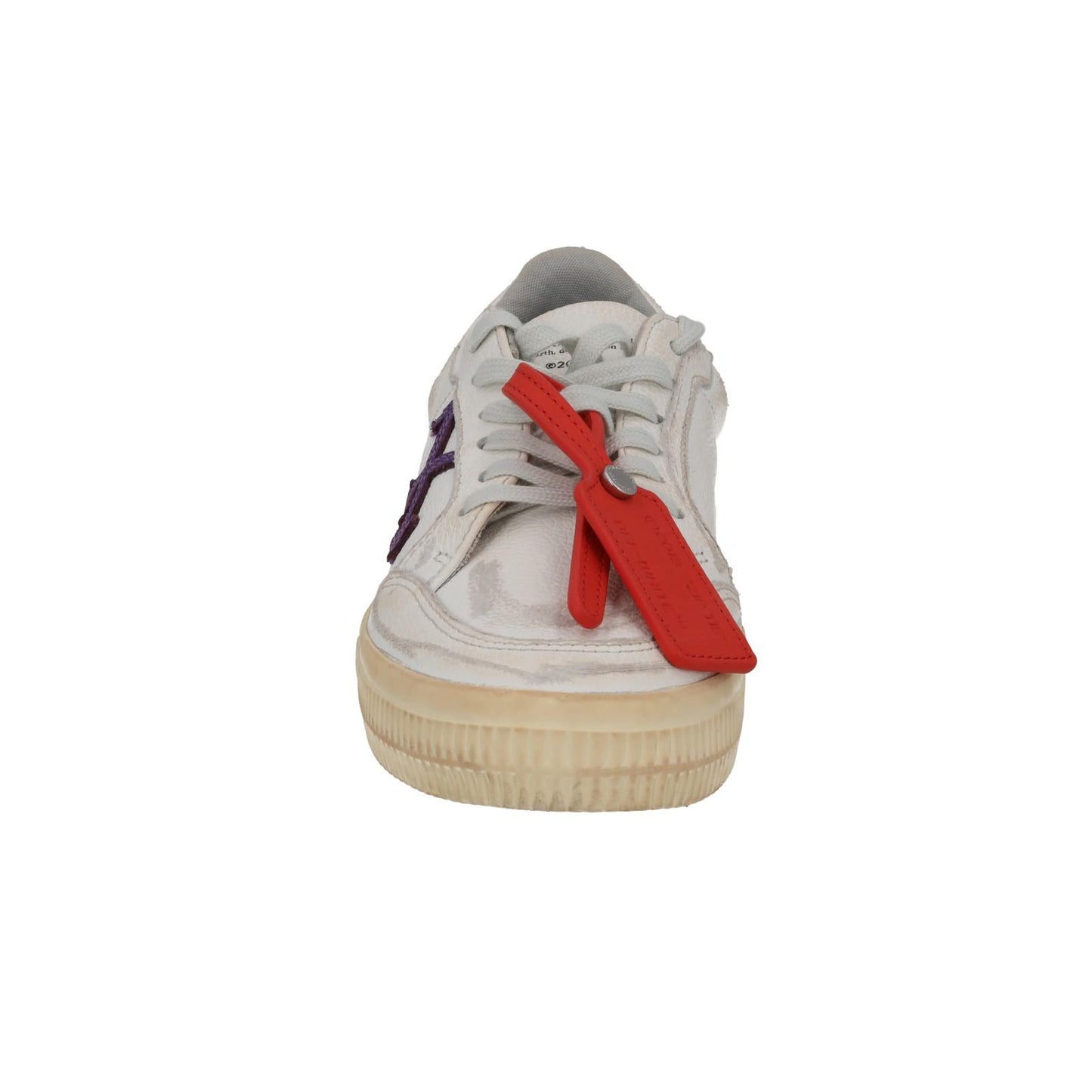 OFF WHITE Trainers Low Vulcanized Distressed White Leather EU37 UK4 NEW RRP440