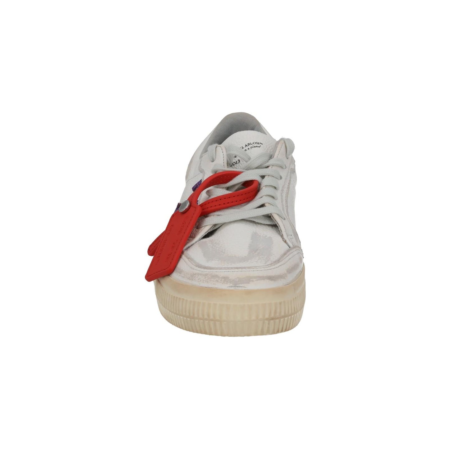 OFF WHITE Trainers Low Vulcanized Distressed White Leather EU39 UK6 NEW RRP440