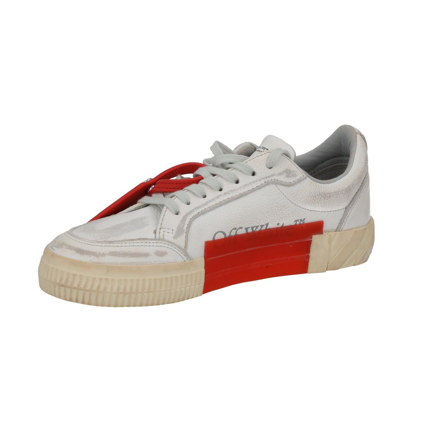 OFF WHITE Trainers Low Vulcanized Distressed White Leather EU39 UK6 NEW RRP440
