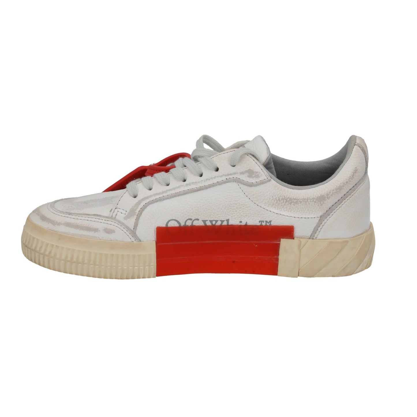 OFF WHITE Trainers Low Vulcanized Distressed White Leather EU39 UK6 NEW RRP440