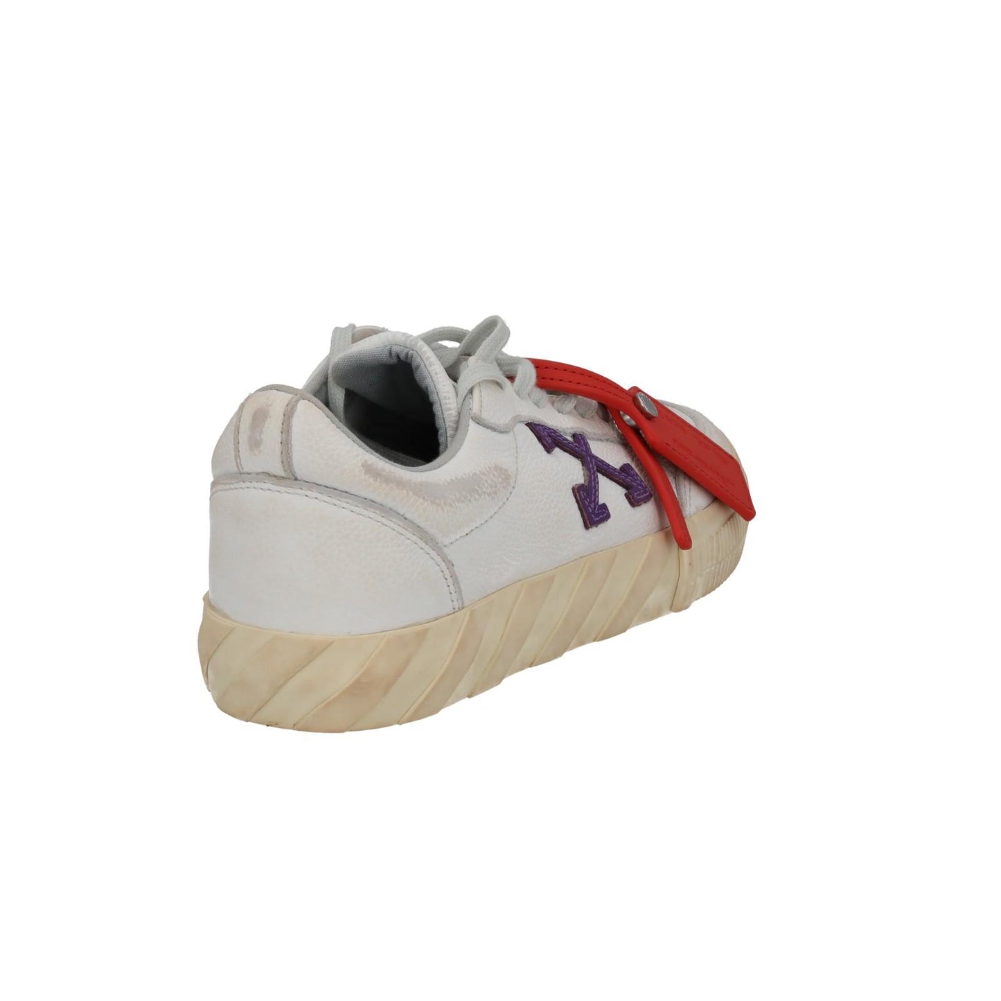 OFF WHITE Trainers Low Vulcanized Distressed White Leather EU39 UK6 NEW RRP440