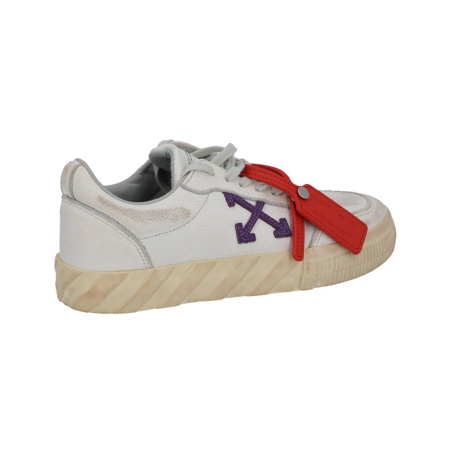 OFF WHITE Trainers Low Vulcanized Distressed White Leather EU39 UK6 NEW RRP440