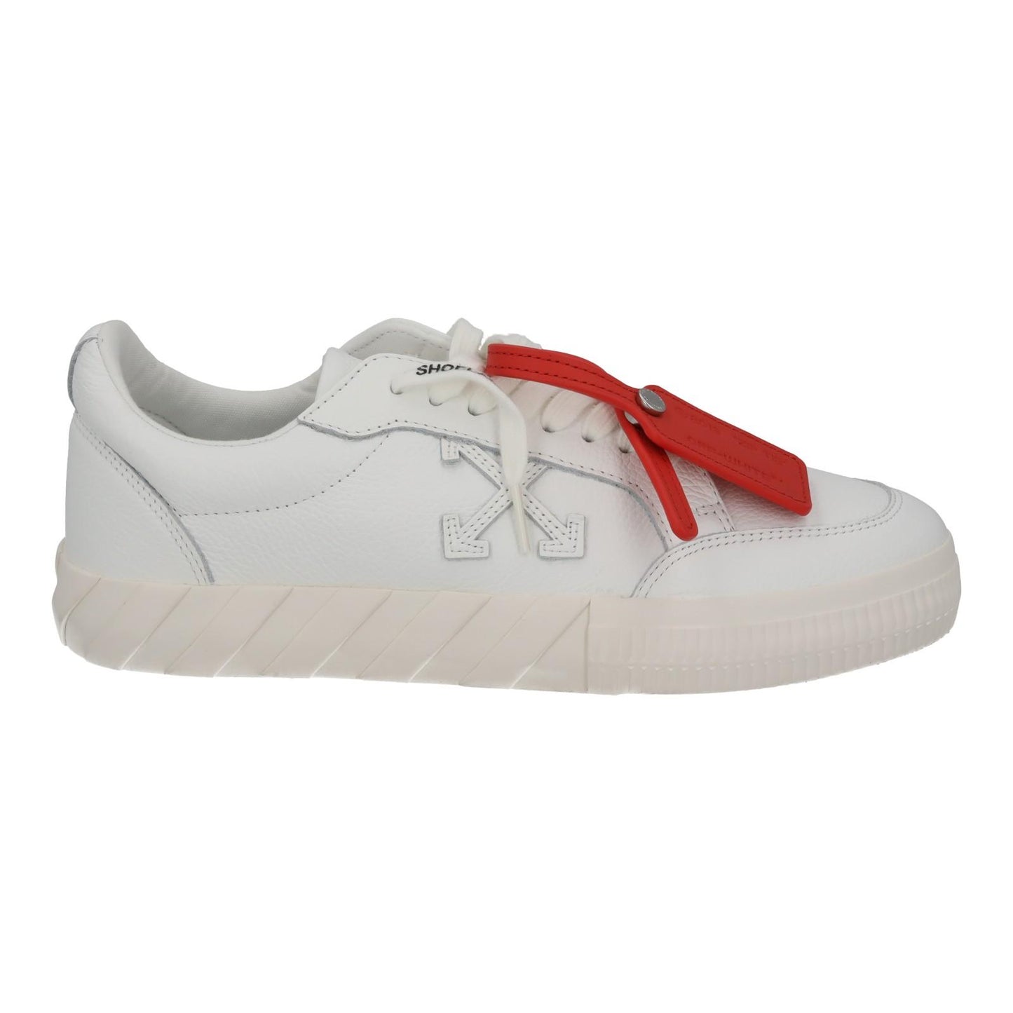 OFF WHITE Trainers Low Vulcanized Leather Lace Up White EU41 UK7 NEW RRP390