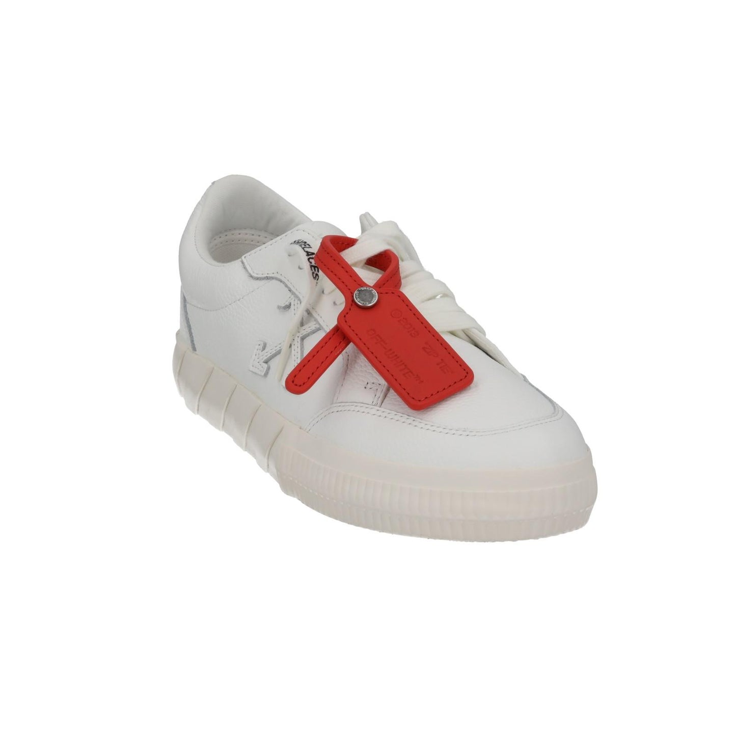 OFF WHITE Trainers Low Vulcanized Leather Lace Up White EU41 UK7 NEW RRP390