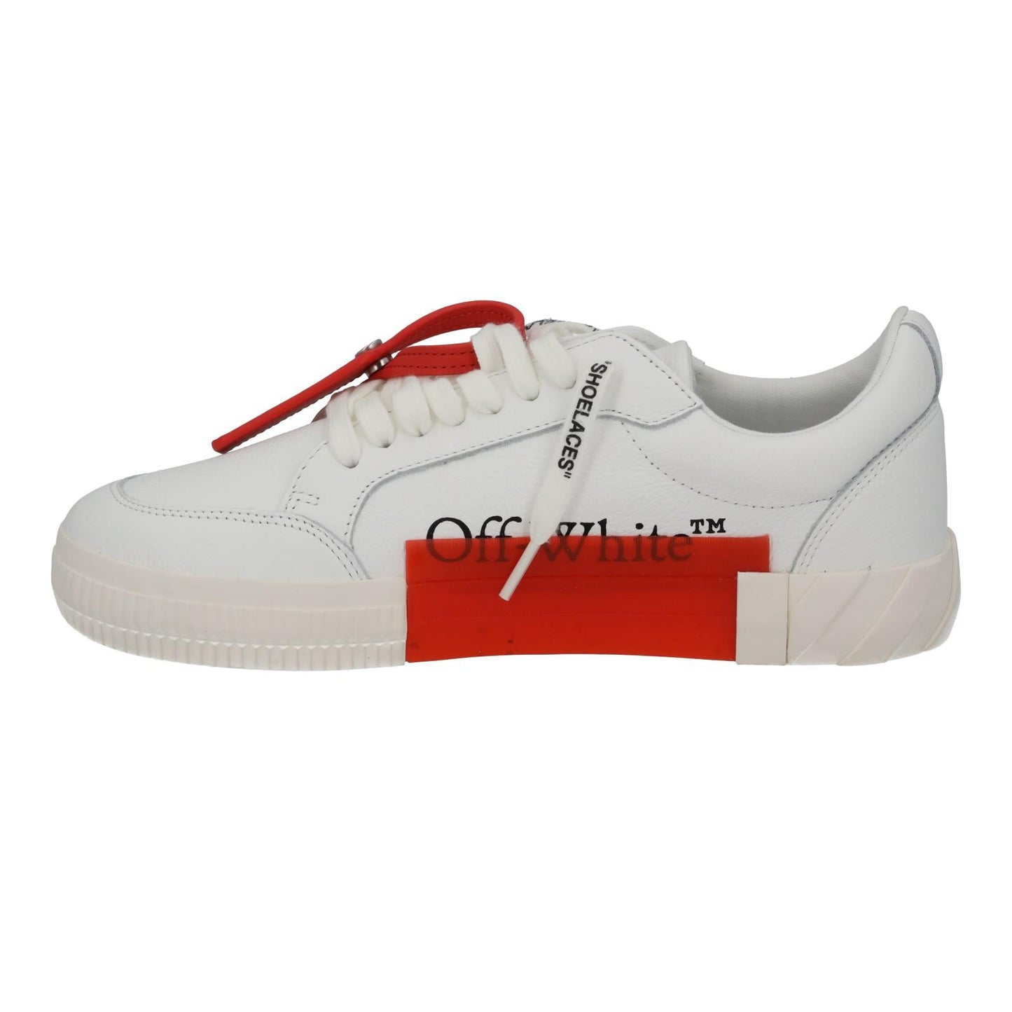 OFF WHITE Trainers Low Vulcanized Leather Lace Up White EU41 UK7 NEW RRP390