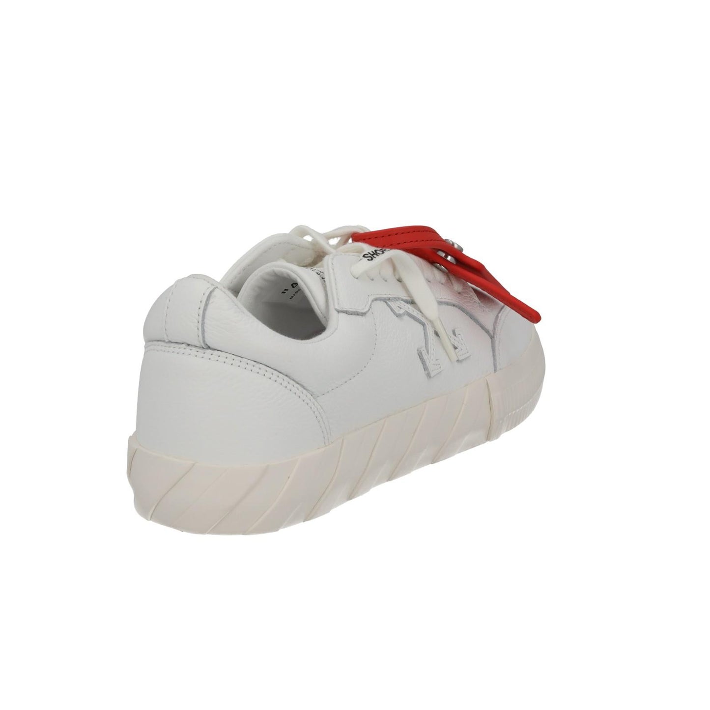 OFF WHITE Trainers Low Vulcanized Leather Lace Up White EU41 UK7 NEW RRP390