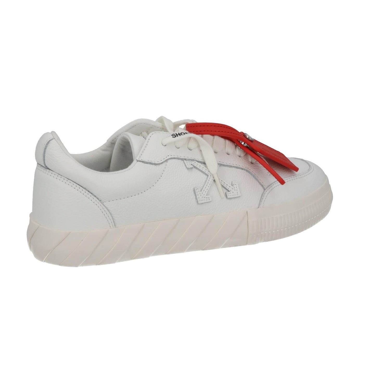 OFF WHITE Trainers Low Vulcanized Leather Lace Up White EU41 UK7 NEW RRP390
