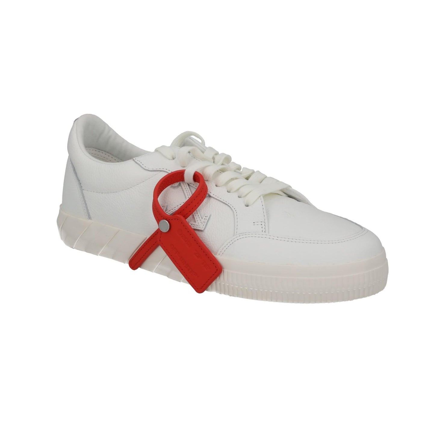 OFF WHITE Trainers Low Vulcanized Leather Lace Up White EU44 UK10 NEW RRP390
