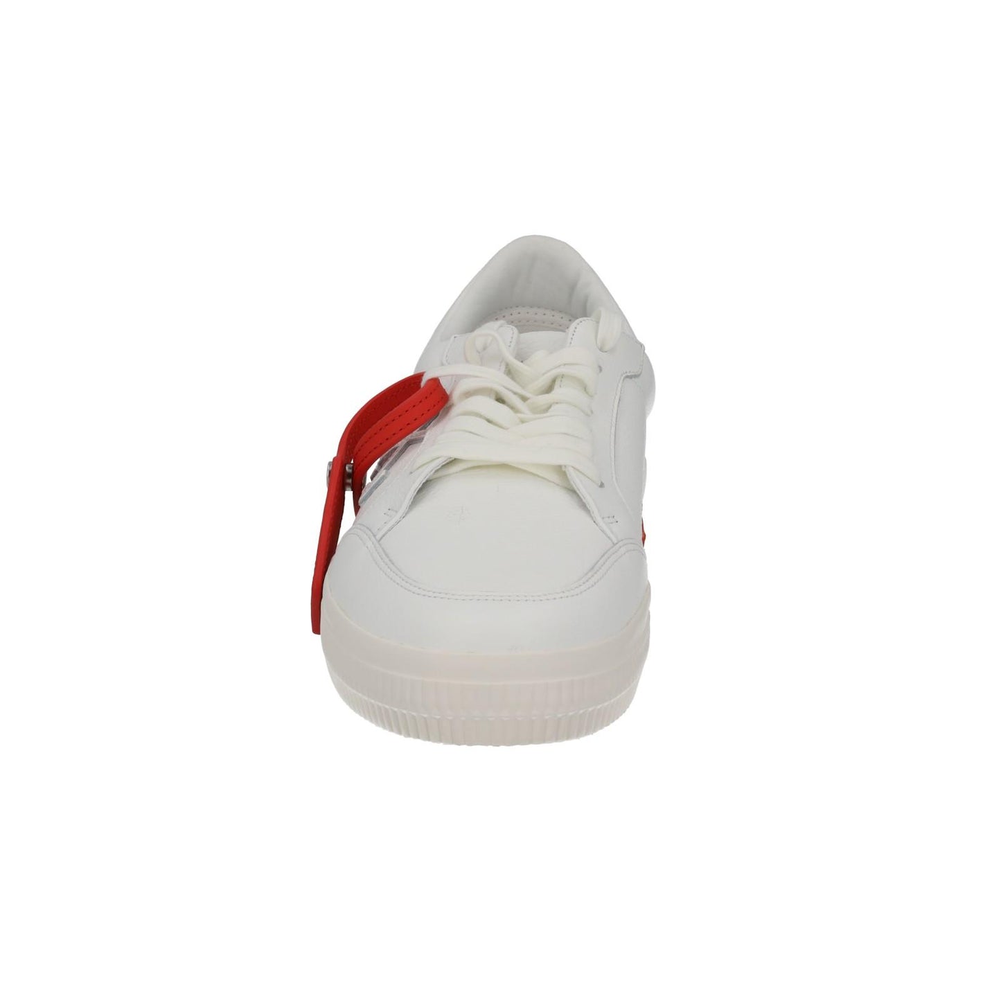 OFF WHITE Trainers Low Vulcanized Leather Lace Up White EU44 UK10 NEW RRP390