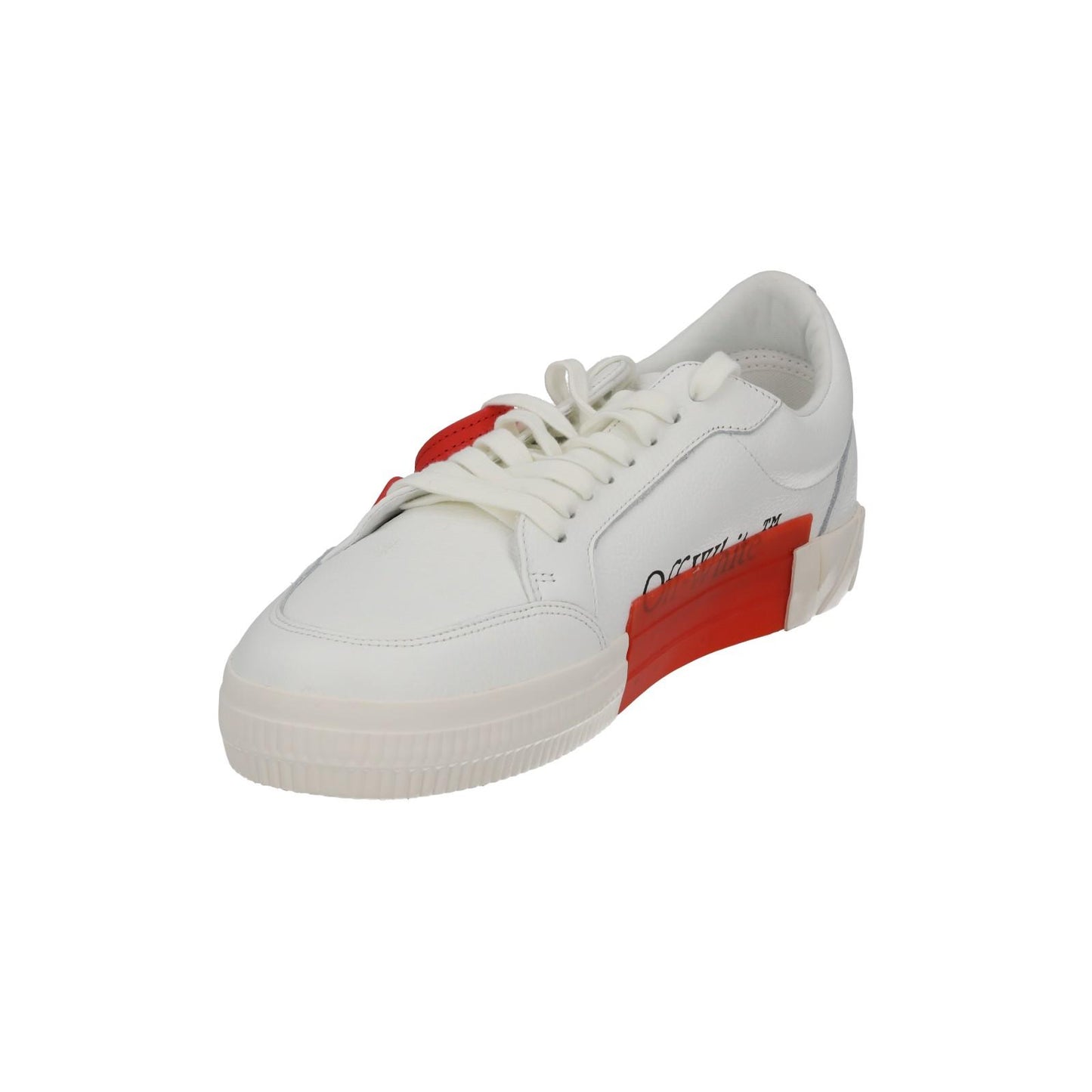 OFF WHITE Trainers Low Vulcanized Leather Lace Up White EU44 UK10 NEW RRP390