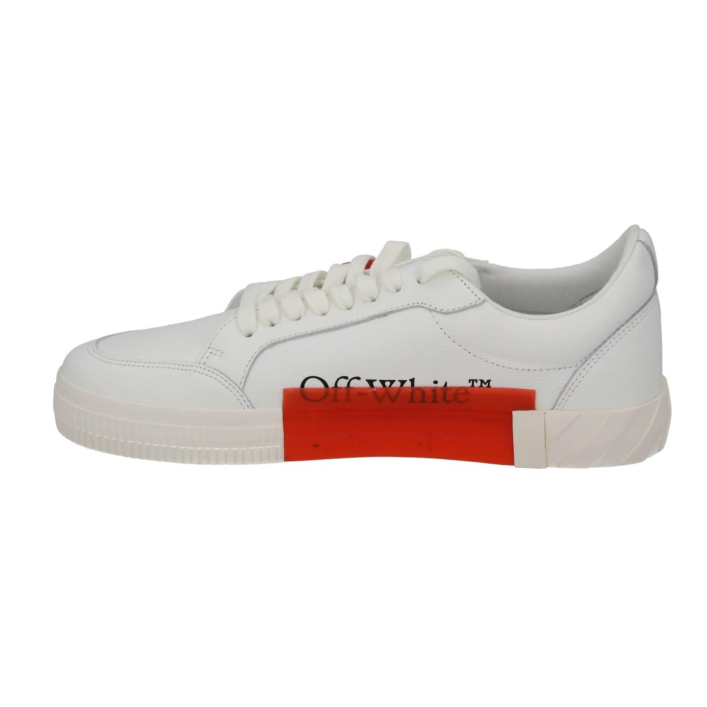 OFF WHITE Trainers Low Vulcanized Leather Lace Up White EU44 UK10 NEW RRP390