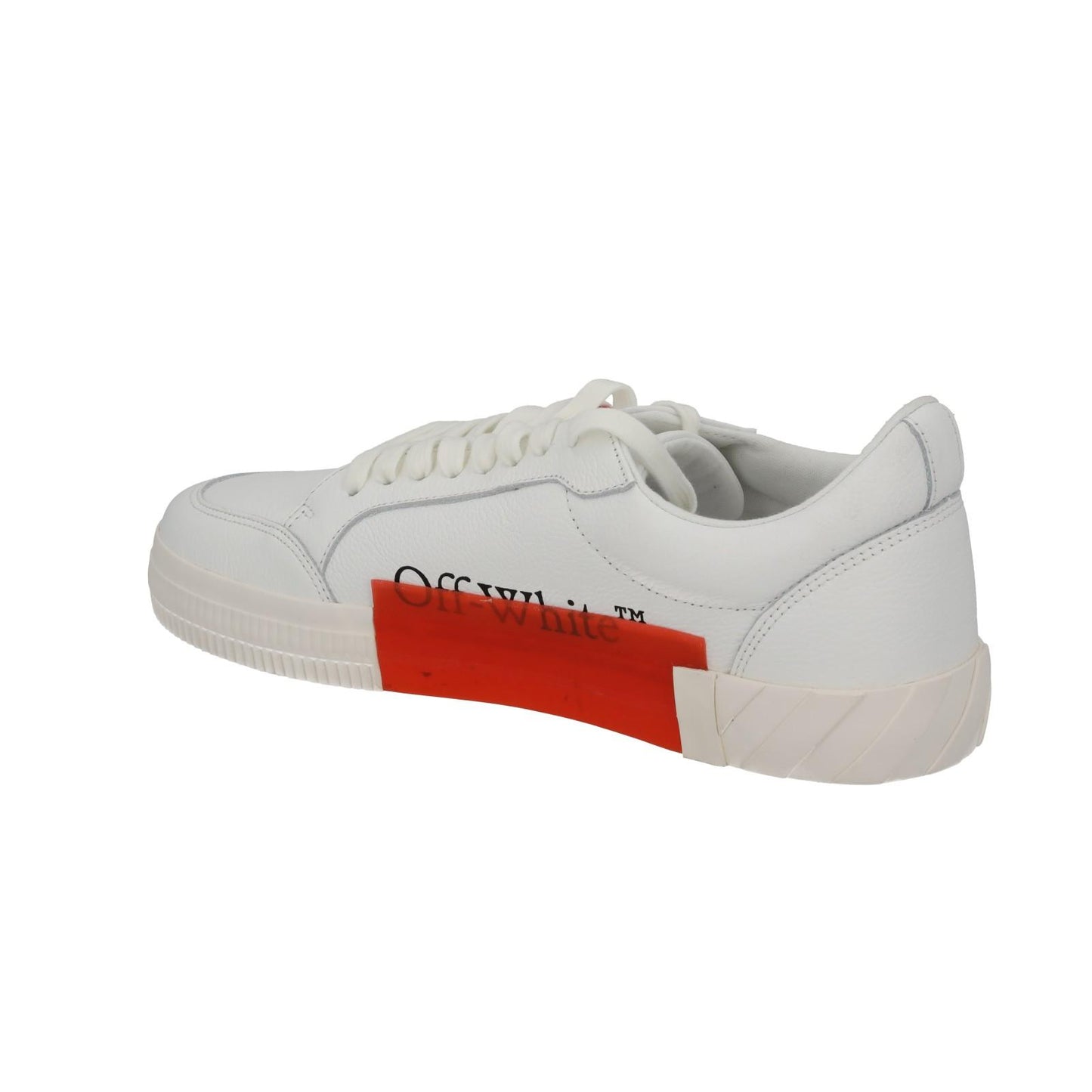 OFF WHITE Trainers Low Vulcanized Leather Lace Up White EU44 UK10 NEW RRP390