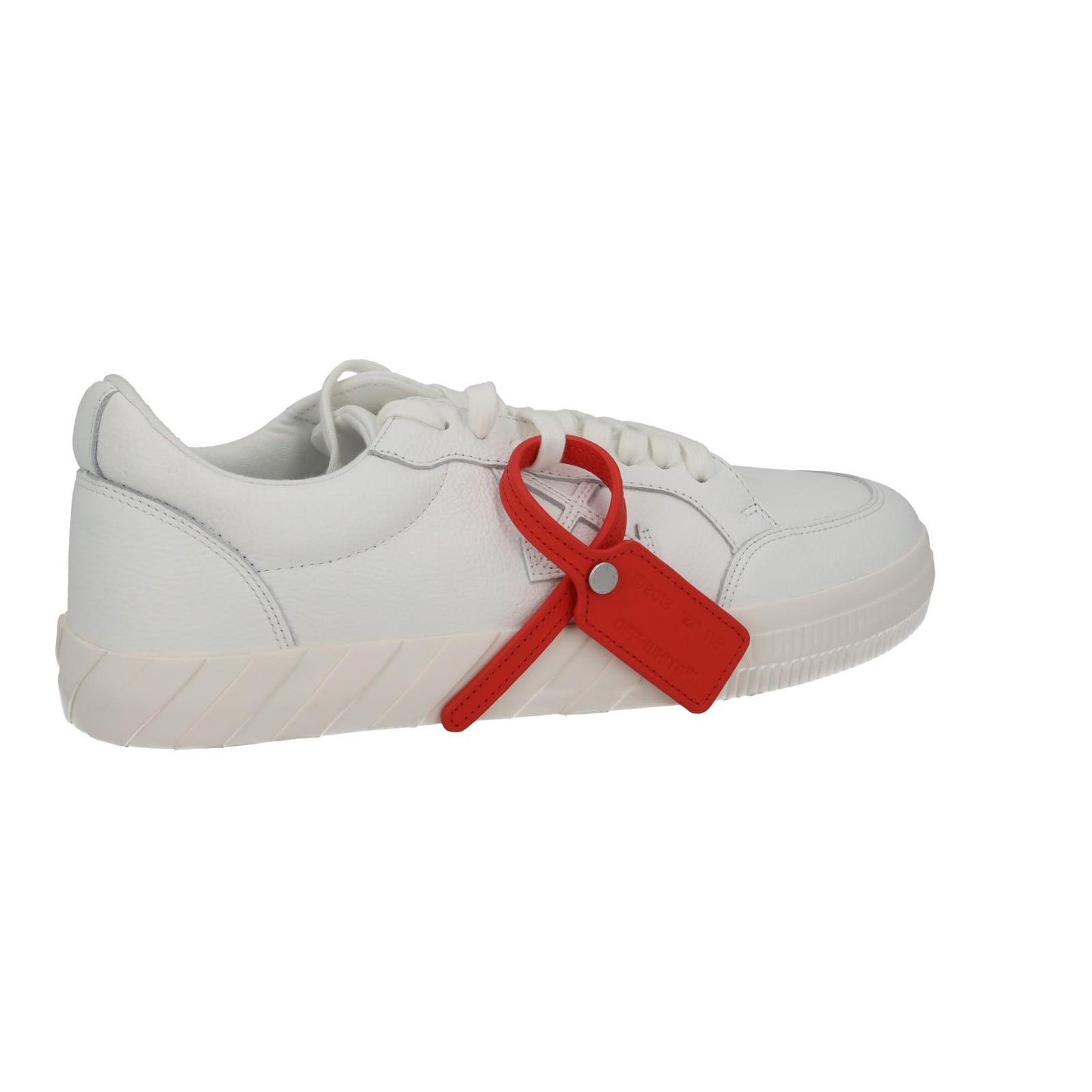 OFF WHITE Trainers Low Vulcanized Leather Lace Up White EU44 UK10 NEW RRP390