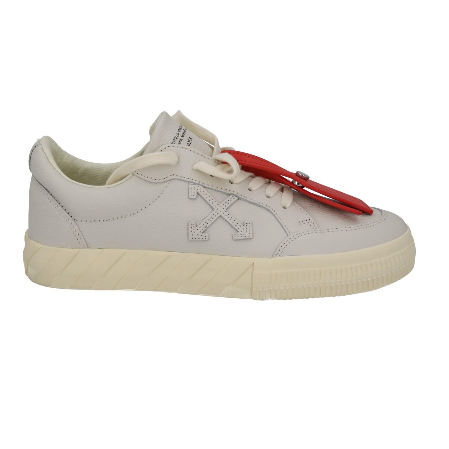 OFF WHITE Trainers Low Vulcanized Lace Sneakers Ecru White EU40 UK7 NEW RRP410