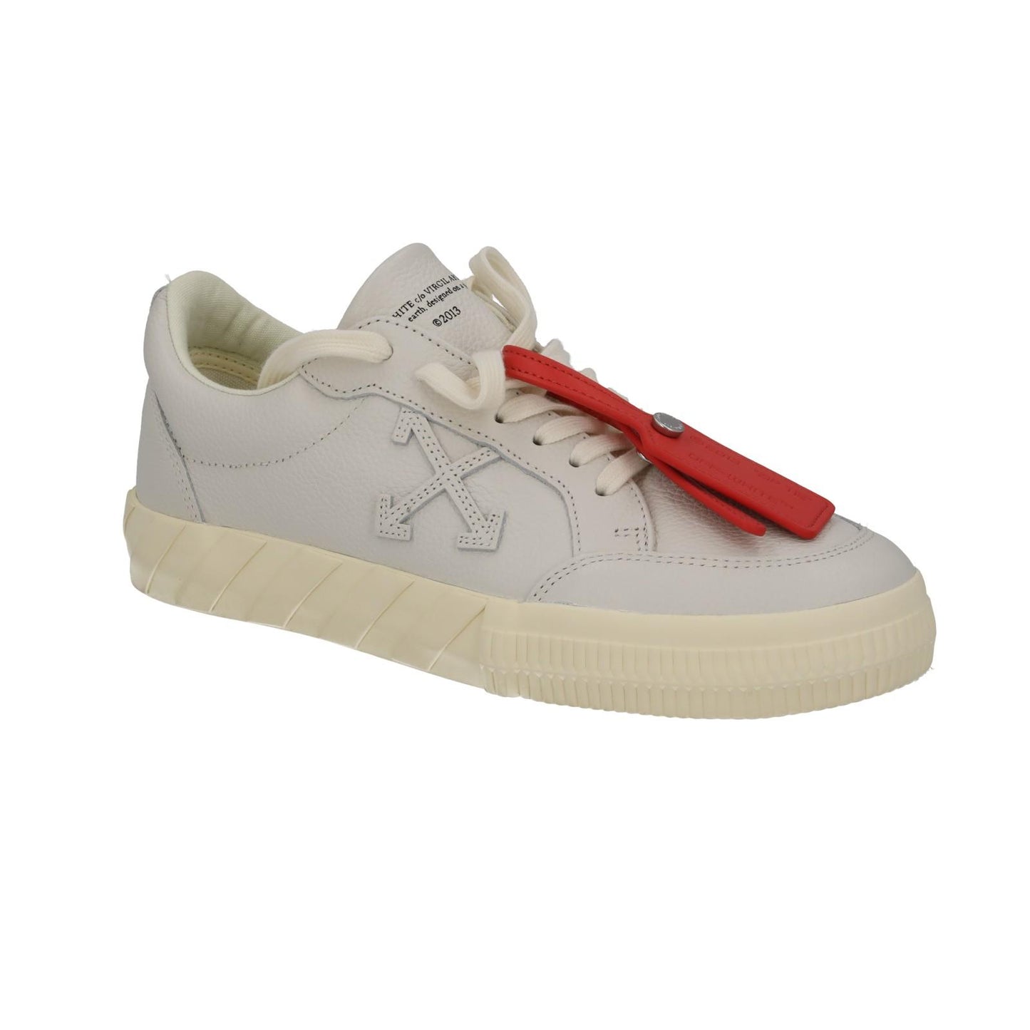OFF WHITE Trainers Low Vulcanized Lace Sneakers Ecru White EU40 UK7 NEW RRP410