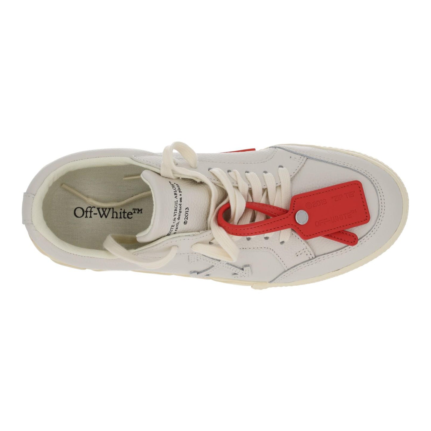 OFF WHITE Trainers Low Vulcanized Lace Sneakers Ecru White EU40 UK7 NEW RRP410