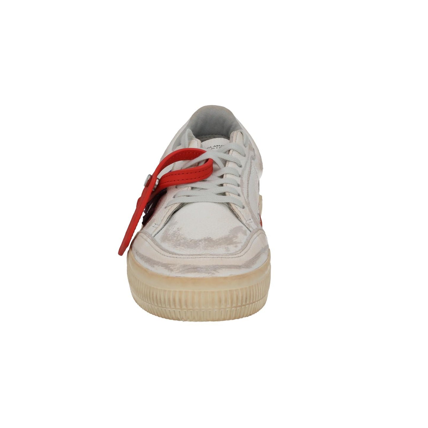 OFF WHITE Trainers Low Vulcanized Distressed White Leather EU40 UK7 NEW RRP440