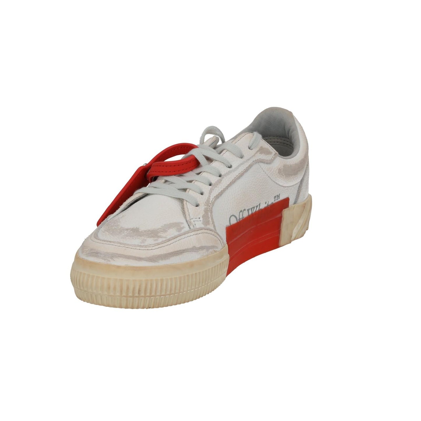 OFF WHITE Trainers Low Vulcanized Distressed White Leather EU40 UK7 NEW RRP440