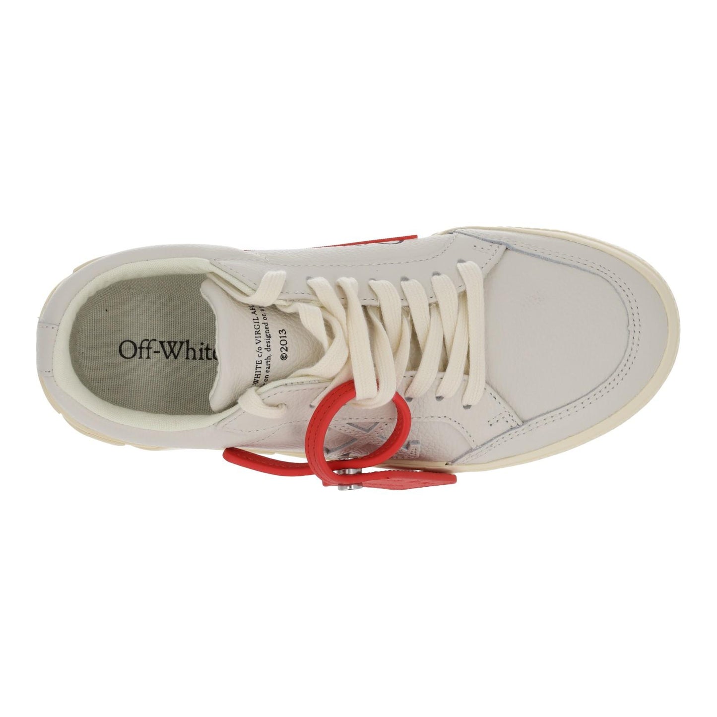OFF WHITE Trainers Low Vulcanized Lace Sneakers Ecru White EU38 UK5 NEW RRP410