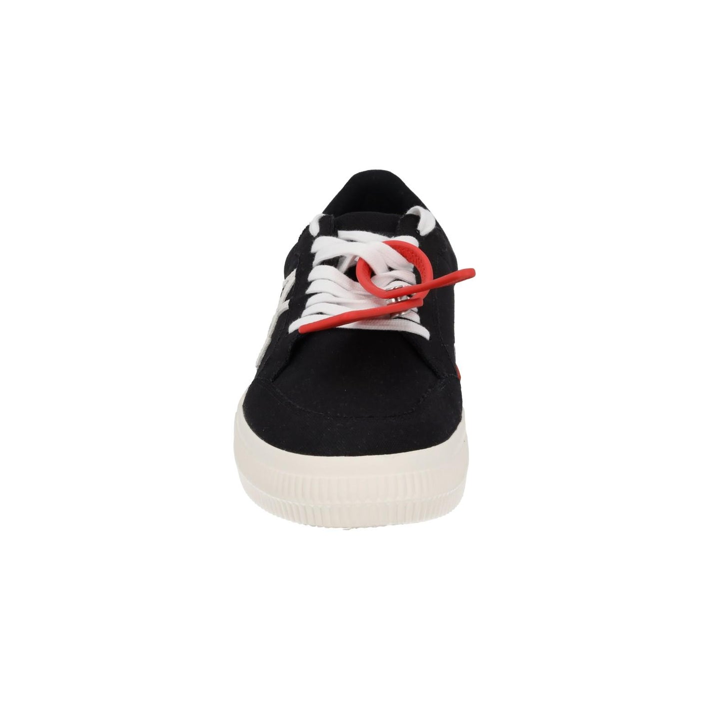 OFF WHITE Trainers Low Vulcanized Canvas Lace Up Black White EU43 UK9 NEW RRP305