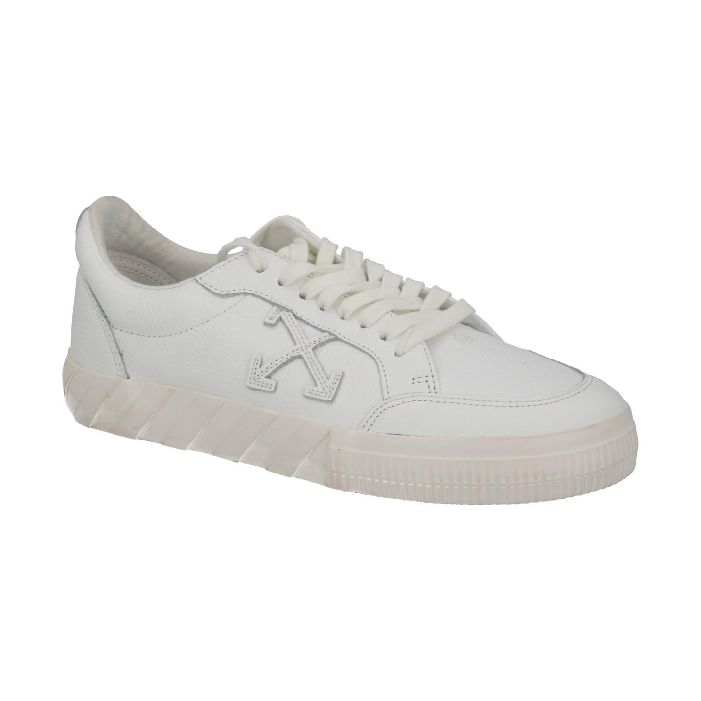 OFF WHITE Trainers Low Vulcanized Lace Up Sneakers White IT42 UK8 NEW RRP390