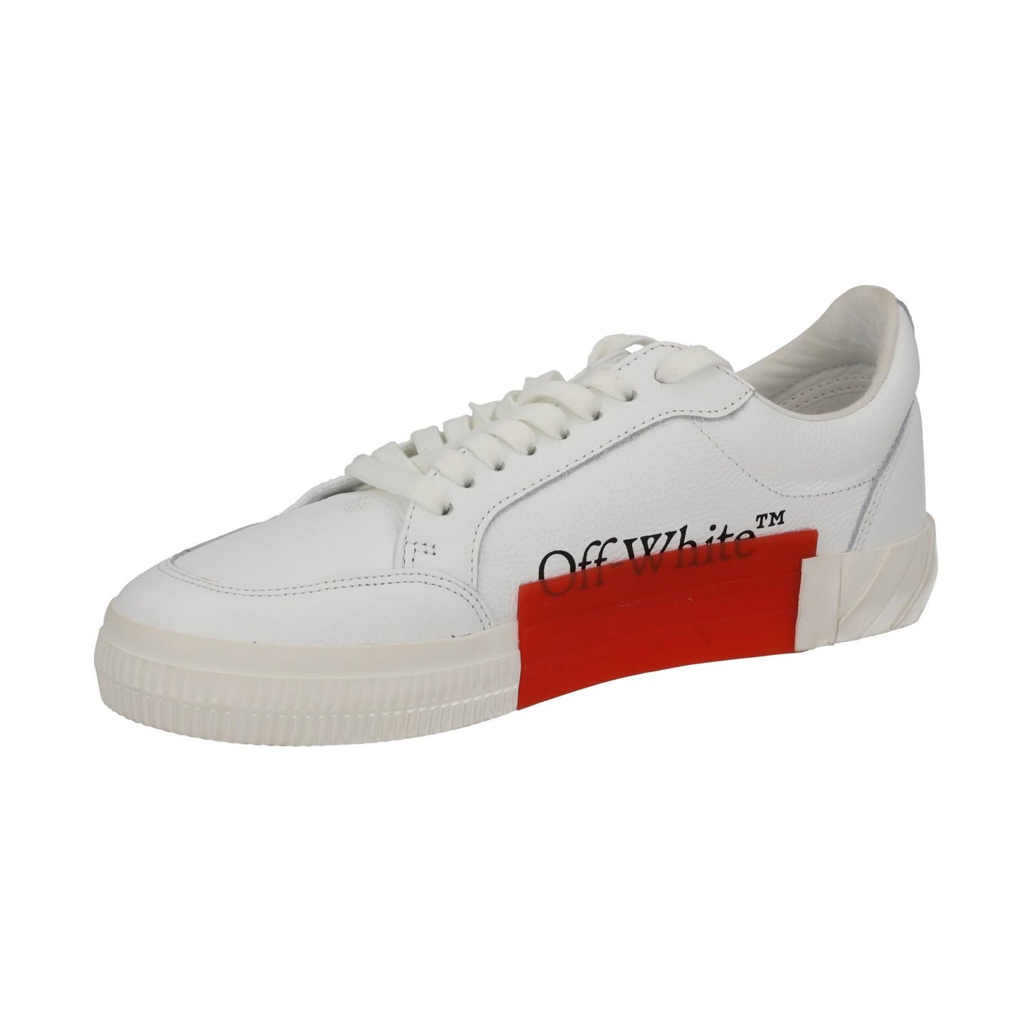 OFF WHITE Trainers Low Vulcanized Lace Up Sneakers White IT42 UK8 NEW RRP390