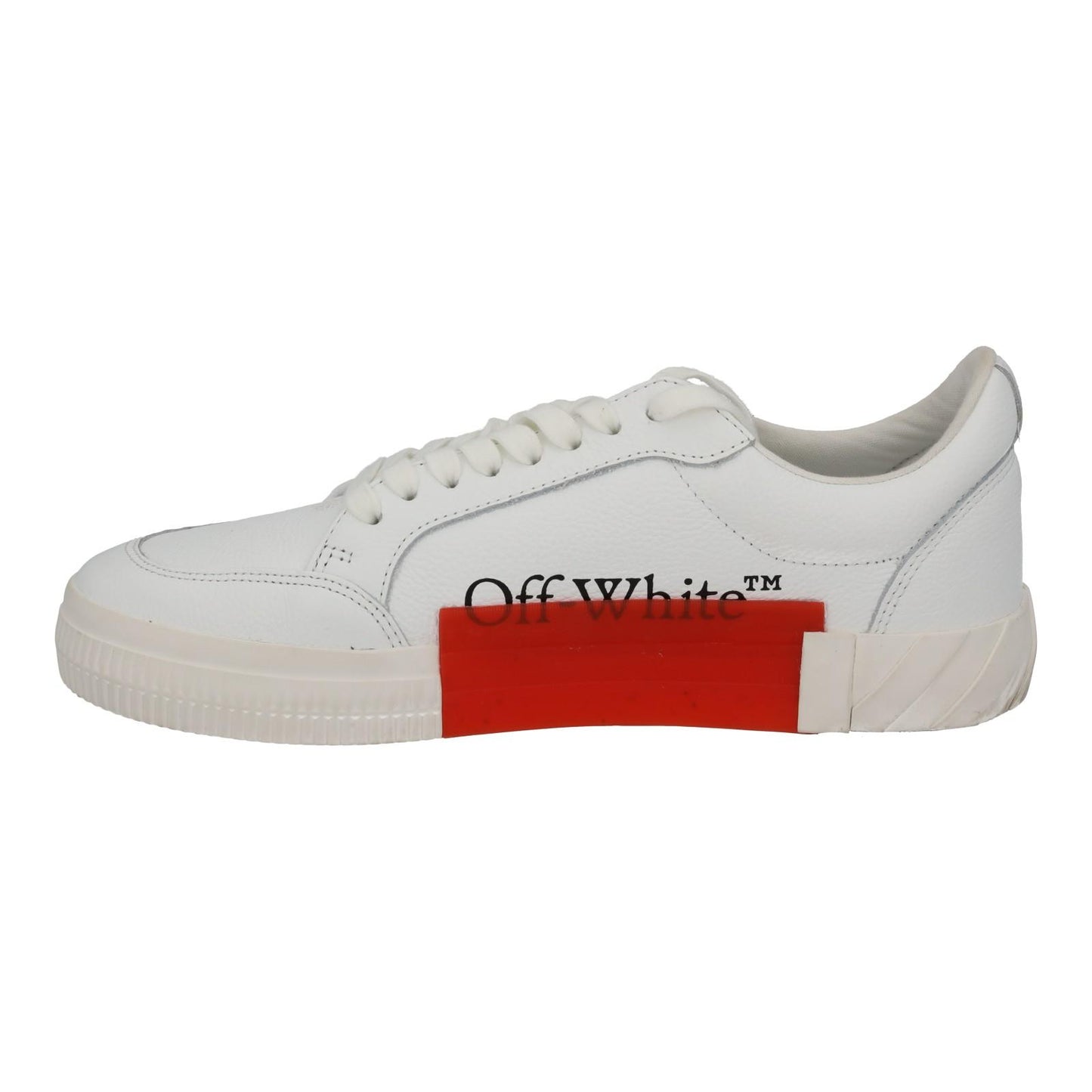OFF WHITE Trainers Low Vulcanized Lace Up Sneakers White IT42 UK8 NEW RRP390