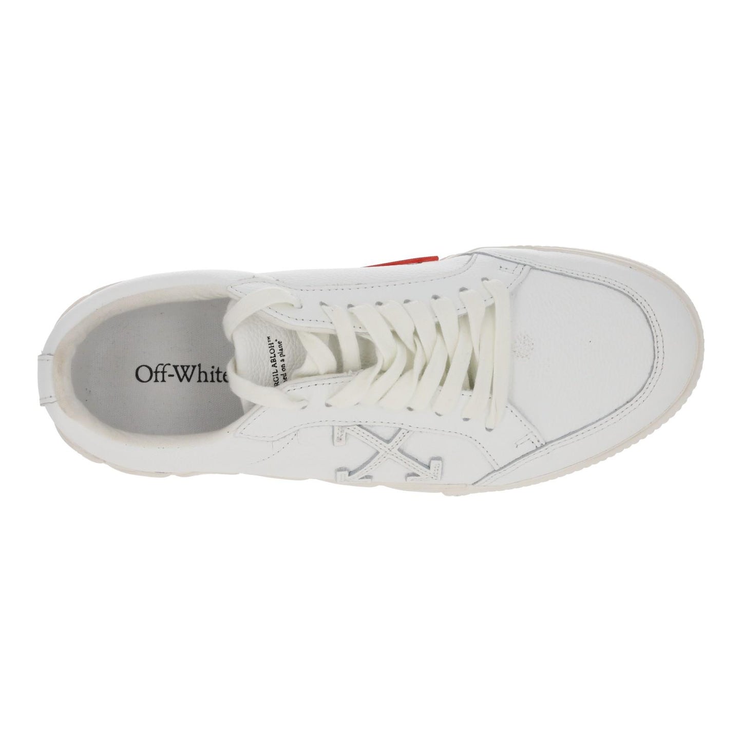 OFF WHITE Trainers Low Vulcanized Lace Up Sneakers White IT42 UK8 NEW RRP390