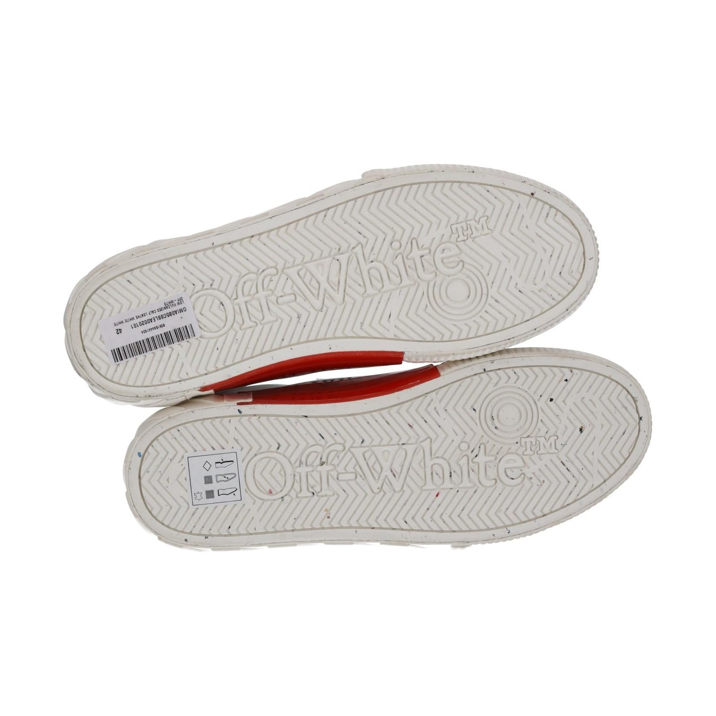 OFF WHITE Trainers Low Vulcanized Lace Up Sneakers White IT42 UK8 NEW RRP390