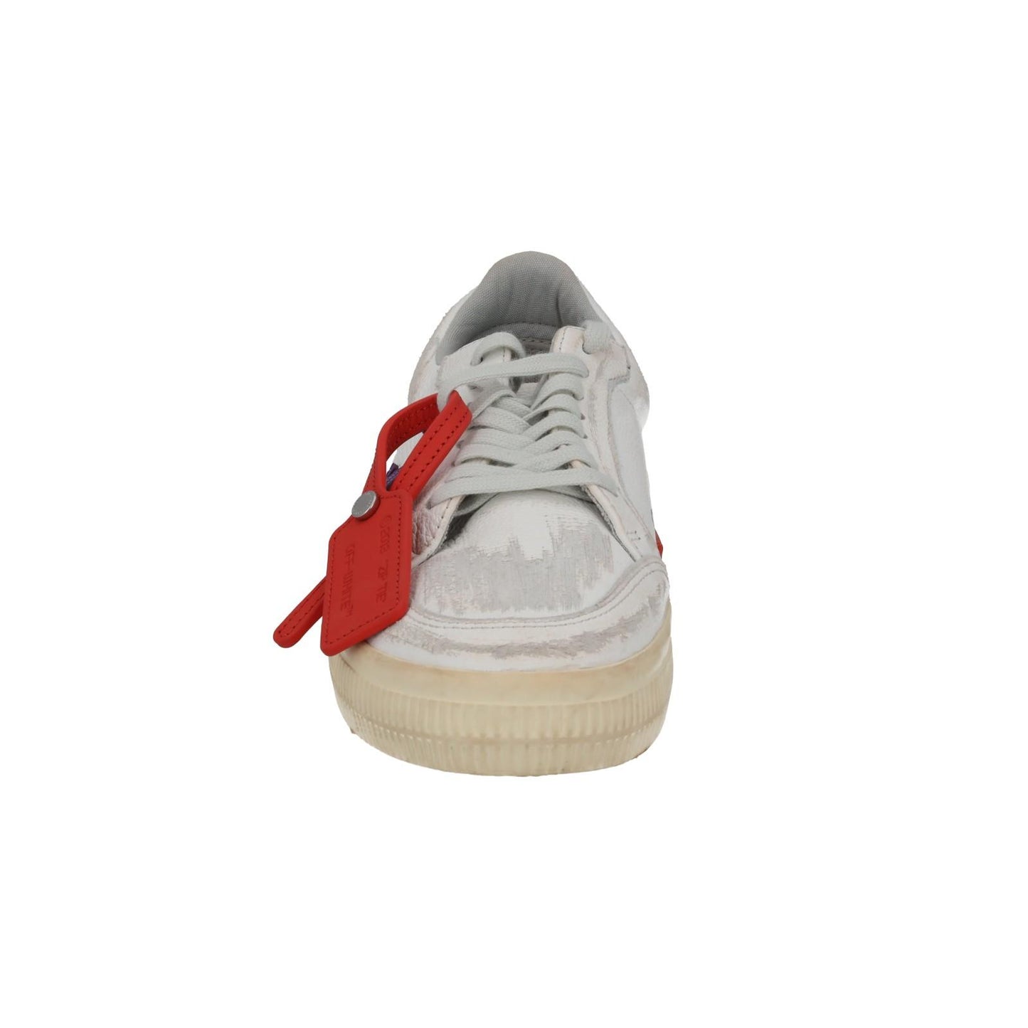 OFF WHITE Trainers Low Vulcanized Distressed White Leather EU41 UK8 NEW RRP440