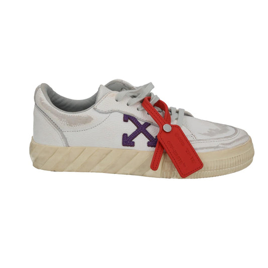 OFF WHITE Trainers Low Vulcanized Distressed White Leather EU38 UK5 NEW RRP440