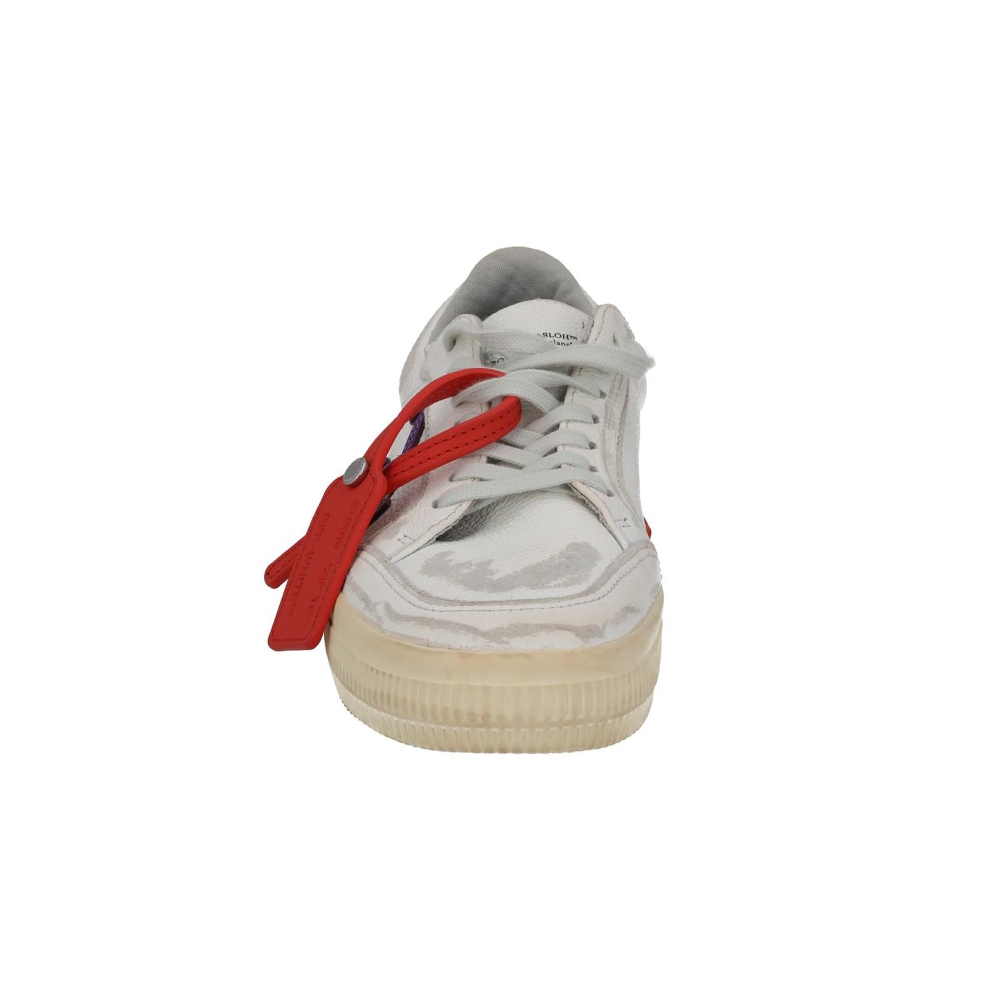 OFF WHITE Trainers Low Vulcanized Distressed White Leather EU38 UK5 NEW RRP440