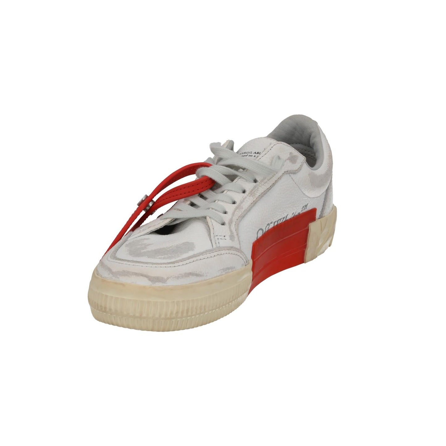 OFF WHITE Trainers Low Vulcanized Distressed White Leather EU38 UK5 NEW RRP440