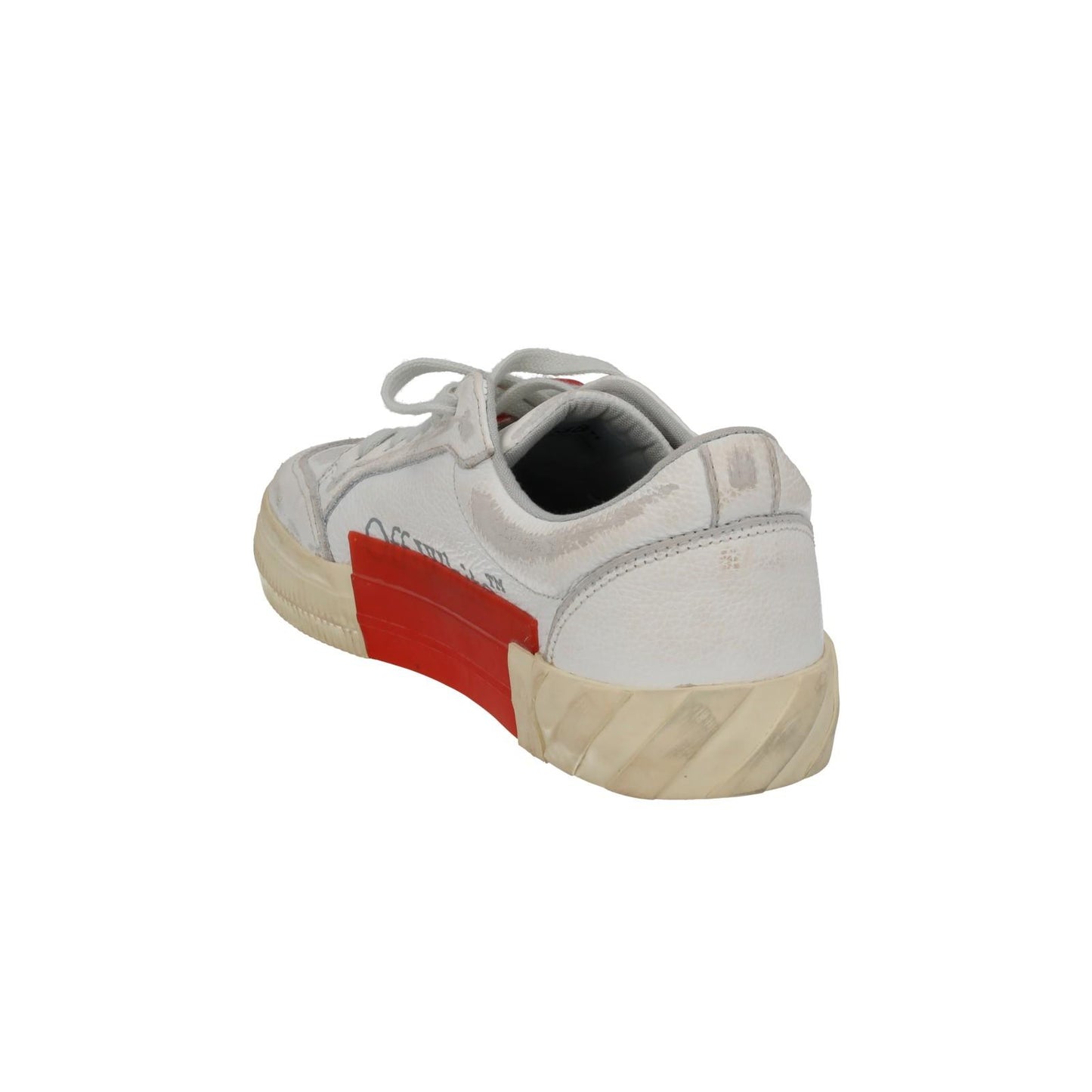 OFF WHITE Trainers Low Vulcanized Distressed White Leather EU38 UK5 NEW RRP440