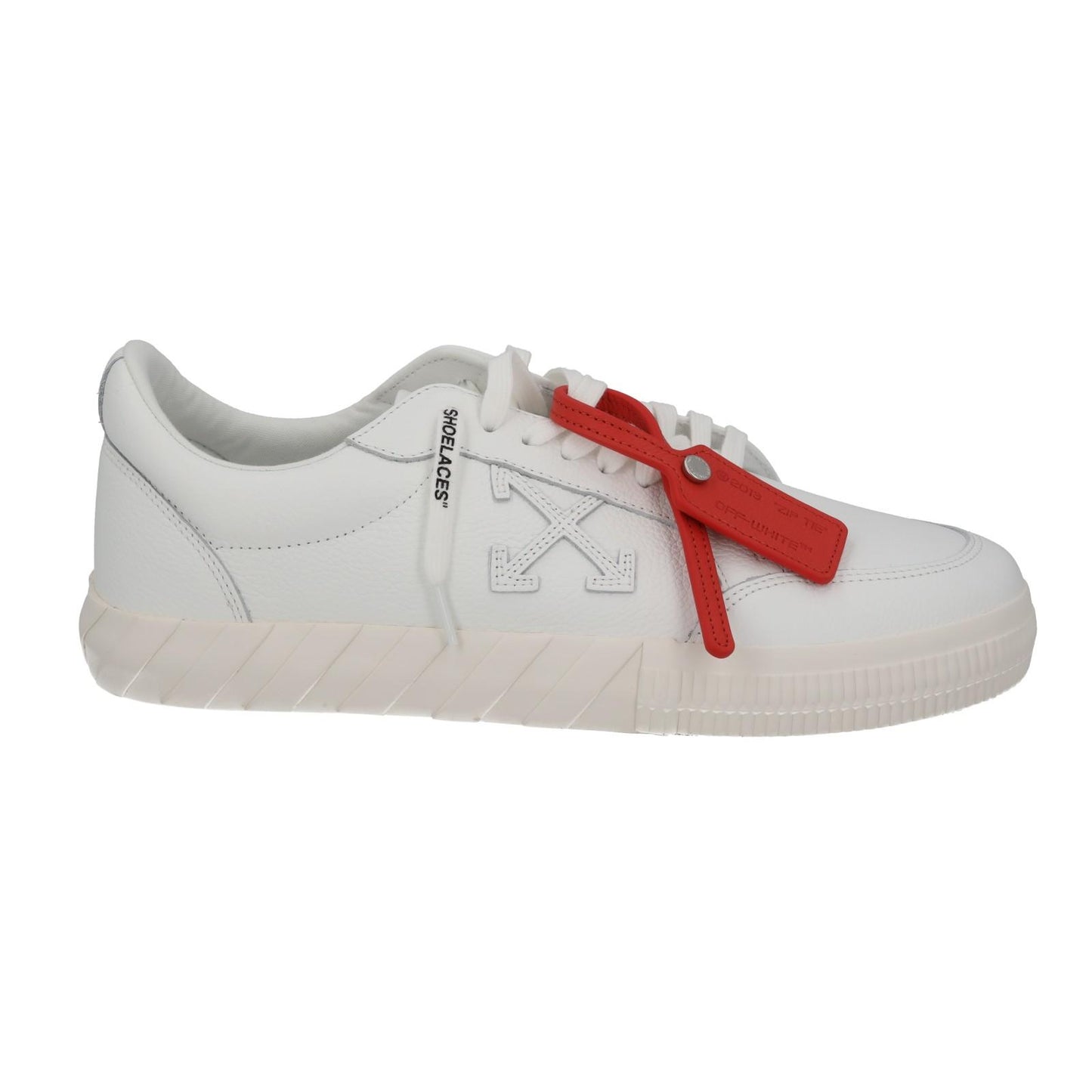OFF WHITE Trainers Low Vulcanized Leather Lace Up White EU46 UK12 NEW RRP390