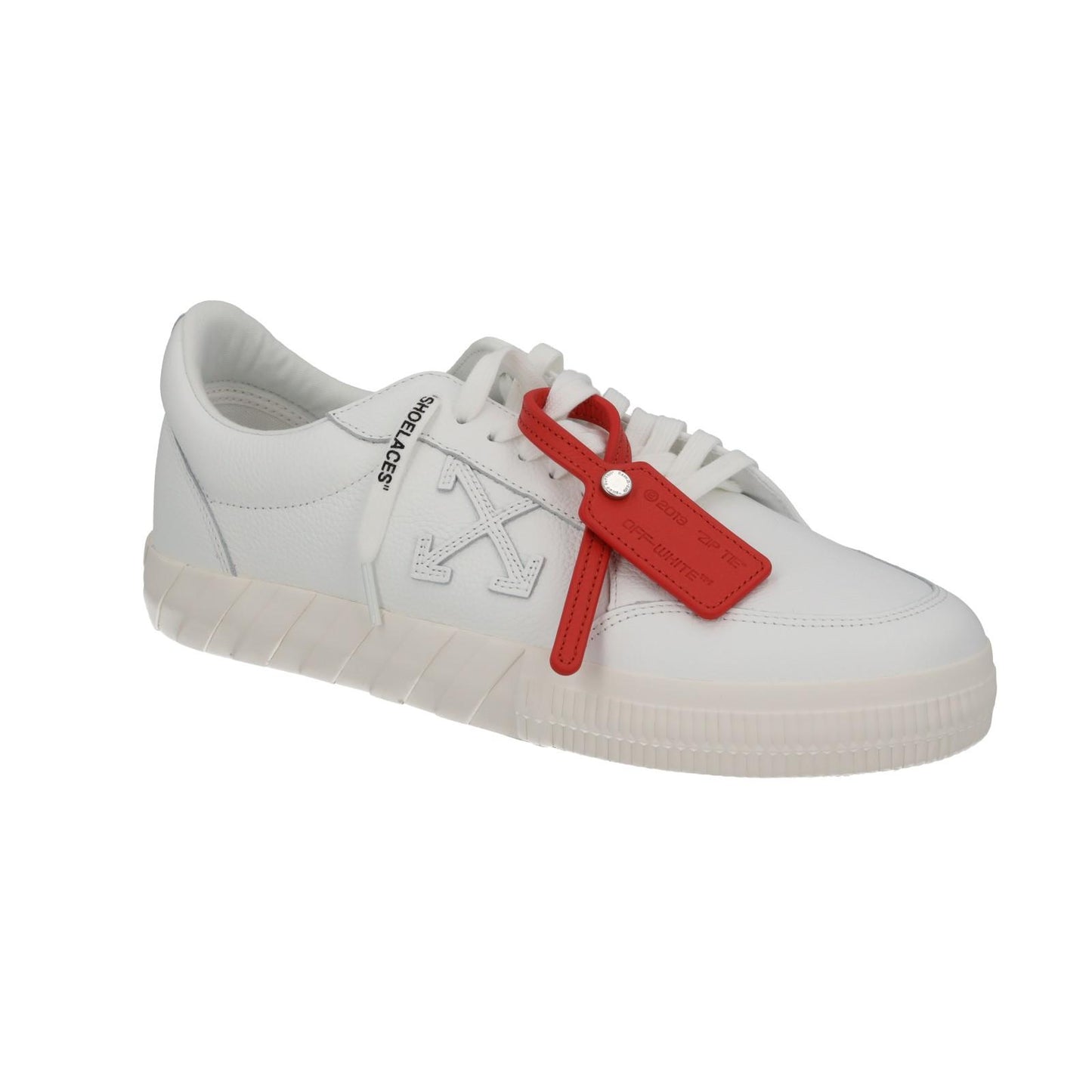 OFF WHITE Trainers Low Vulcanized Leather Lace Up White EU46 UK12 NEW RRP390