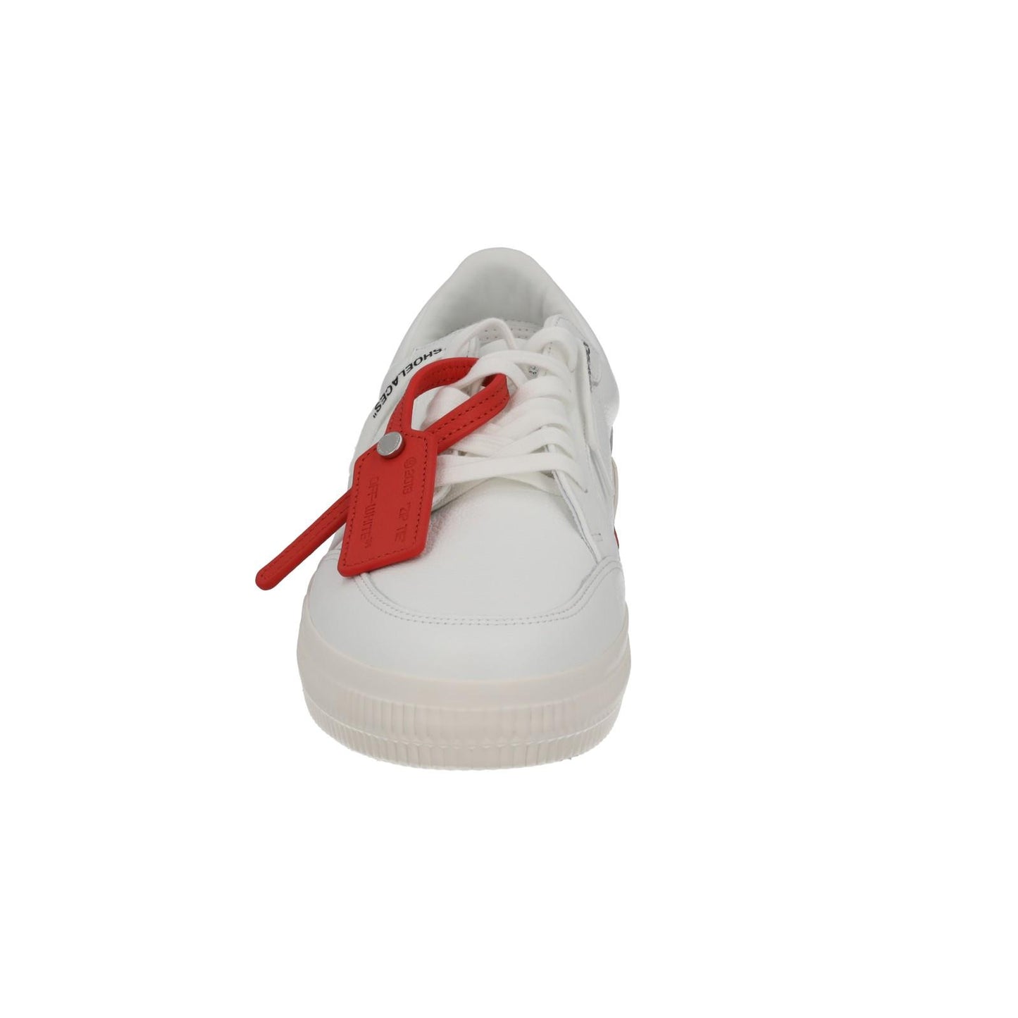 OFF WHITE Trainers Low Vulcanized Leather Lace Up White EU46 UK12 NEW RRP390