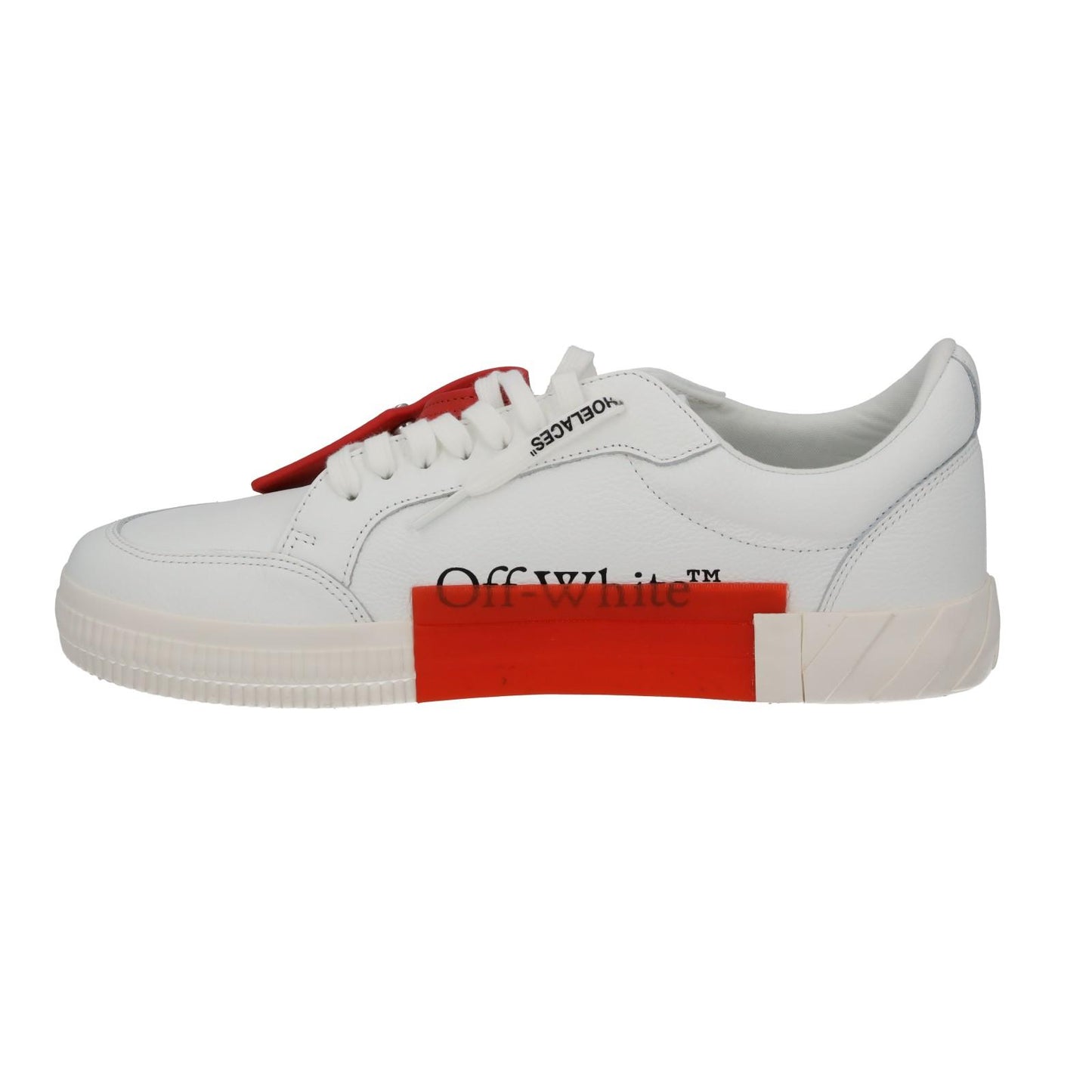 OFF WHITE Trainers Low Vulcanized Leather Lace Up White EU46 UK12 NEW RRP390