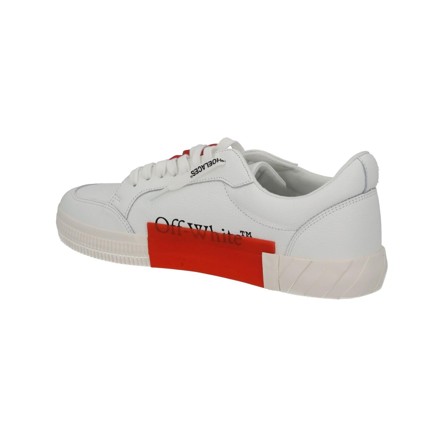 OFF WHITE Trainers Low Vulcanized Leather Lace Up White EU46 UK12 NEW RRP390